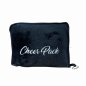 Preview: Kuschelkissendecke schwarz Cheer Pack bestickt